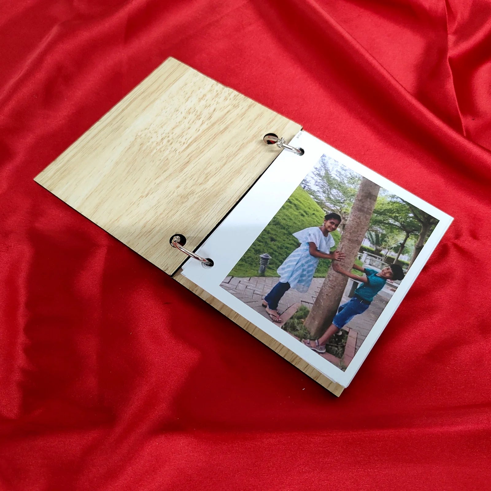 Engraved Album – Wooden  mini photo album