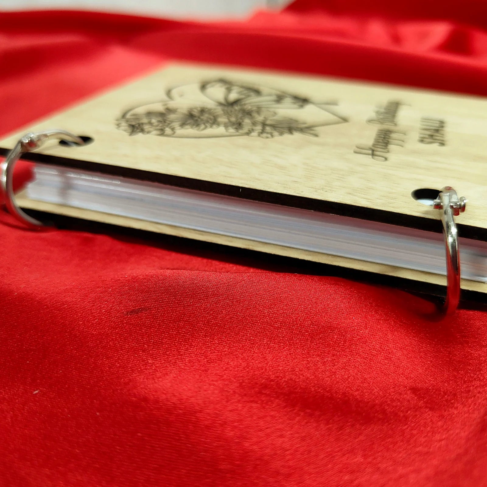 Engraved Album – Wooden  mini photo album