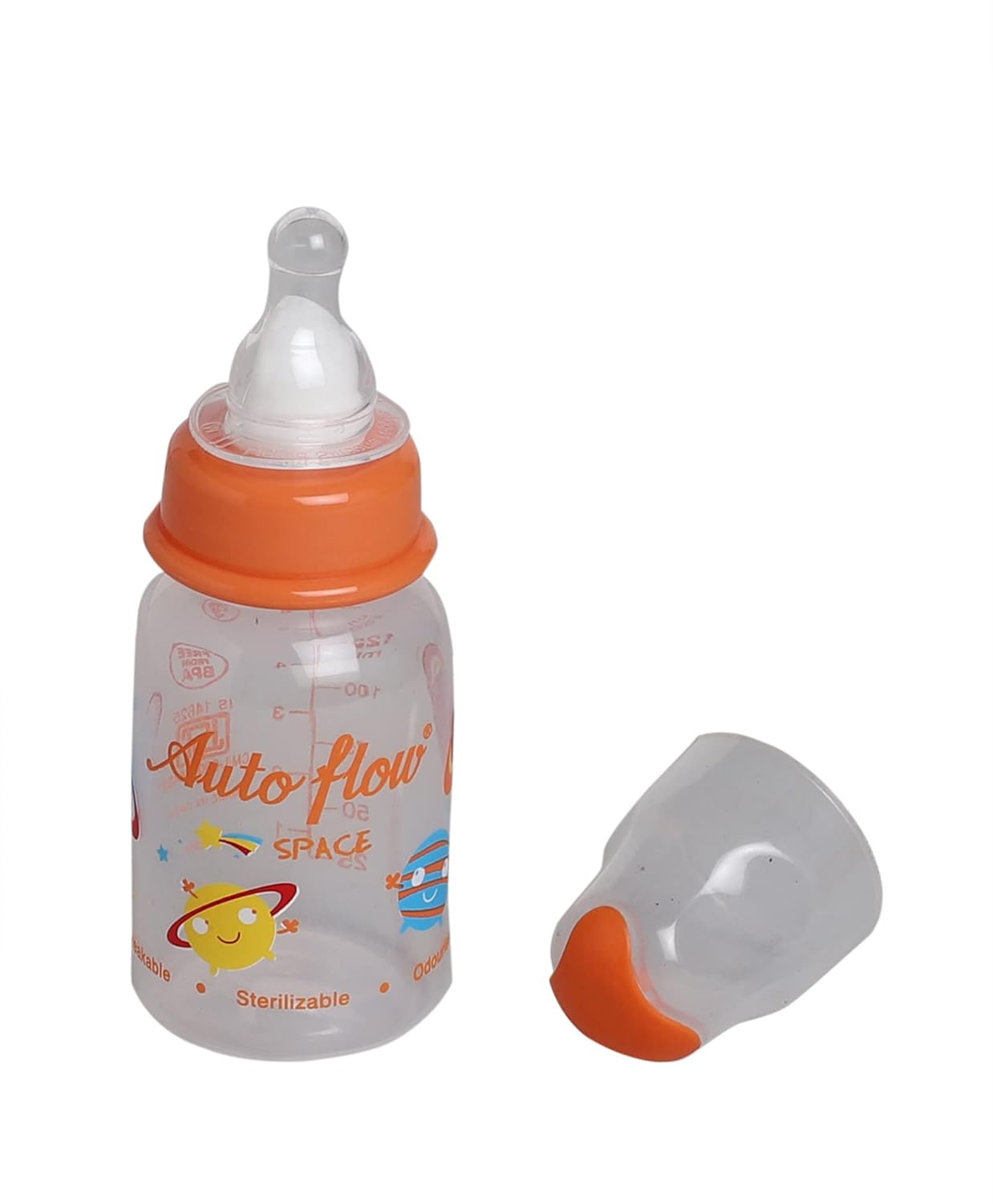 AUTOFLOW Space Feeding Bottle (with Spoon) | 125ml  Multicolor