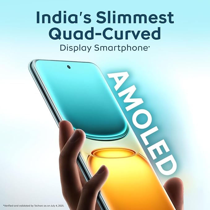 iQOO Z10R 5G (Aquamarine, 8GB RAM, 128 GB Storage) | 32MP 4K Selfie Camera | Quad-Curved AMOLED Display | Dimensity 7400 Processor with 750K+ AnTuTu