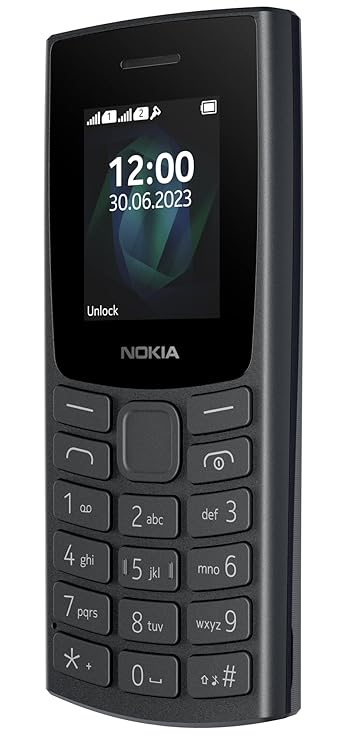 Nokia All-New 105 Single Sim Keypad Phone with Built-in UPI Payments, Long-Lasting Battery, Wireless FM Radio | Charcoal