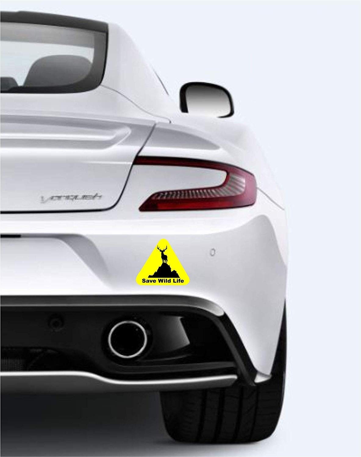 Save Wildlife Car Self-Adhesive Sticker, 0.11 X 5.7 X 5.7 Inches, Black