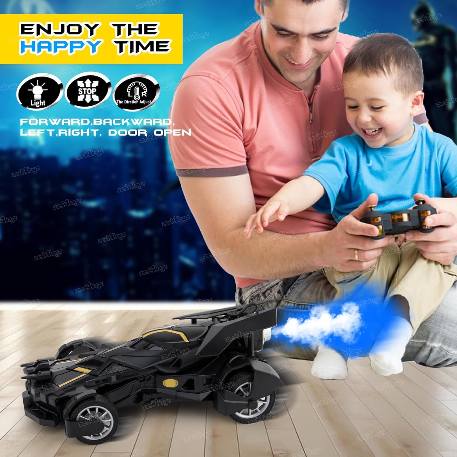 Batman RC Spray Car R/c Remote Control