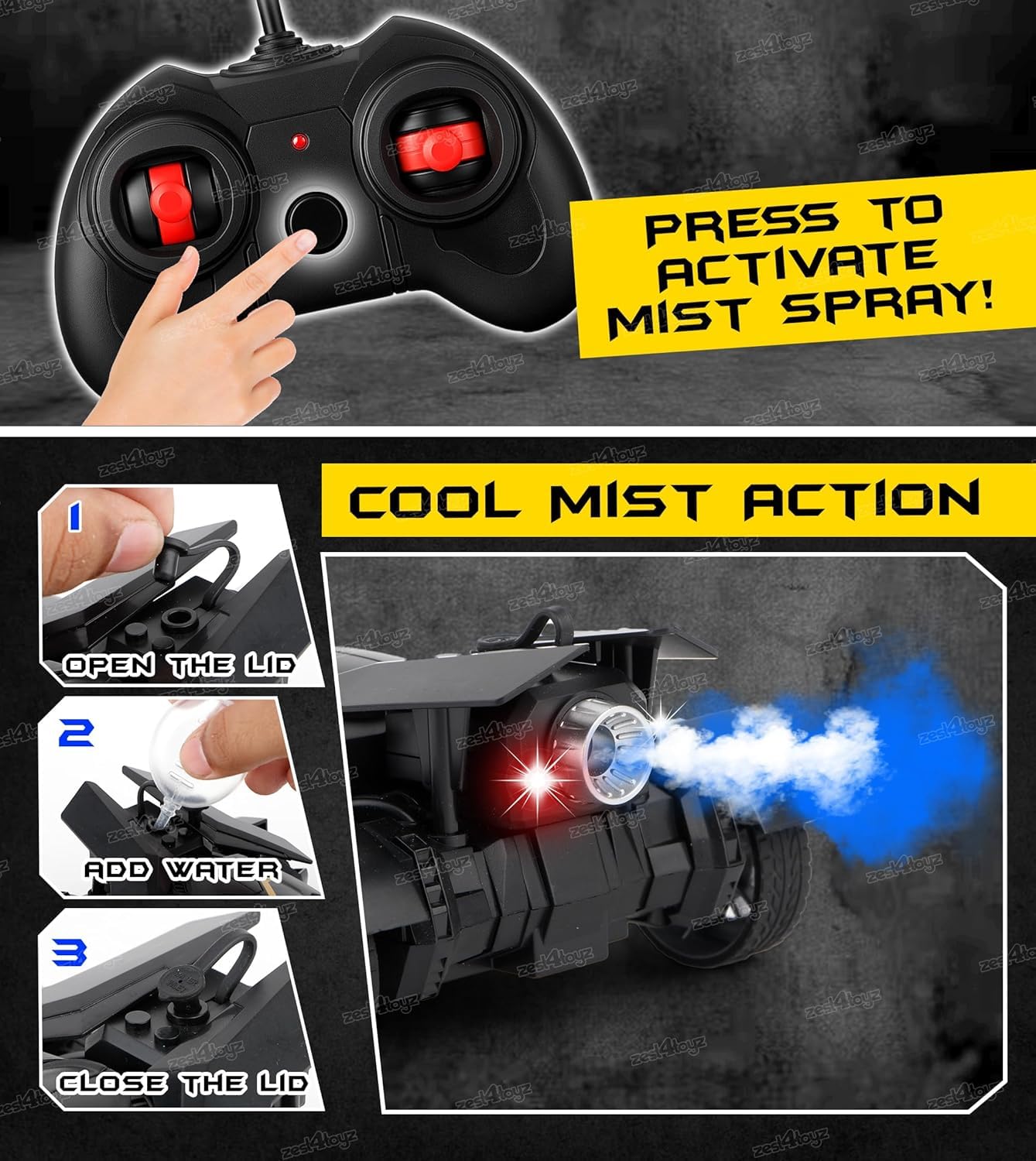Batman RC Spray Car R/c Remote Control