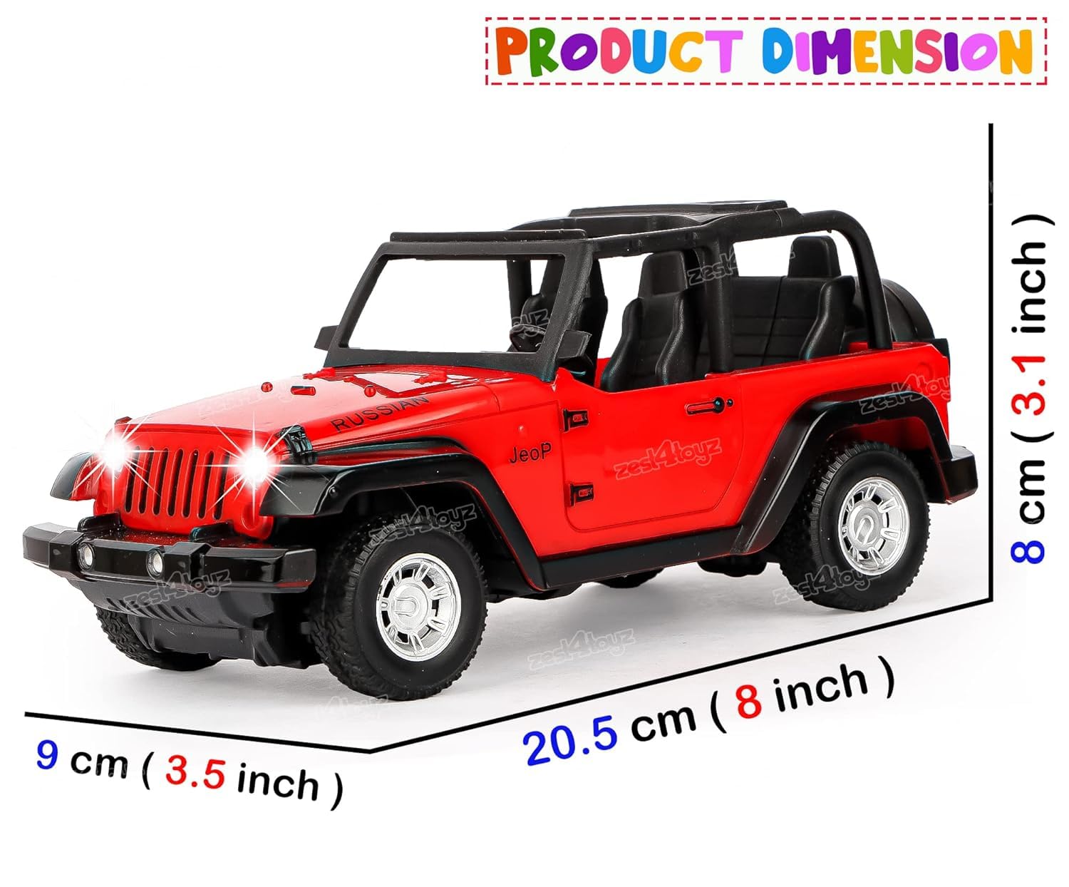Toyz RC Car Remote Control Toys for Boys USB Rechargable Off Road Vehicle Toy Cars for Kids Best Birthday Gift (Red)