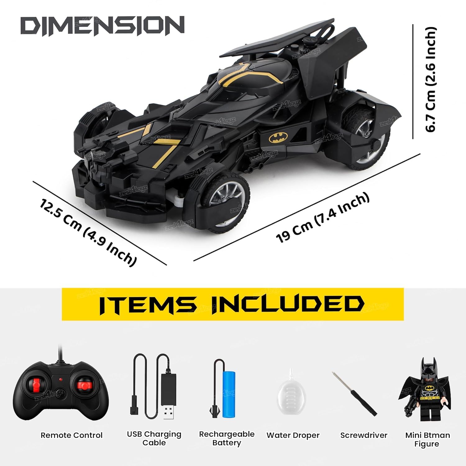 Batman RC Spray Car R/c Remote Control