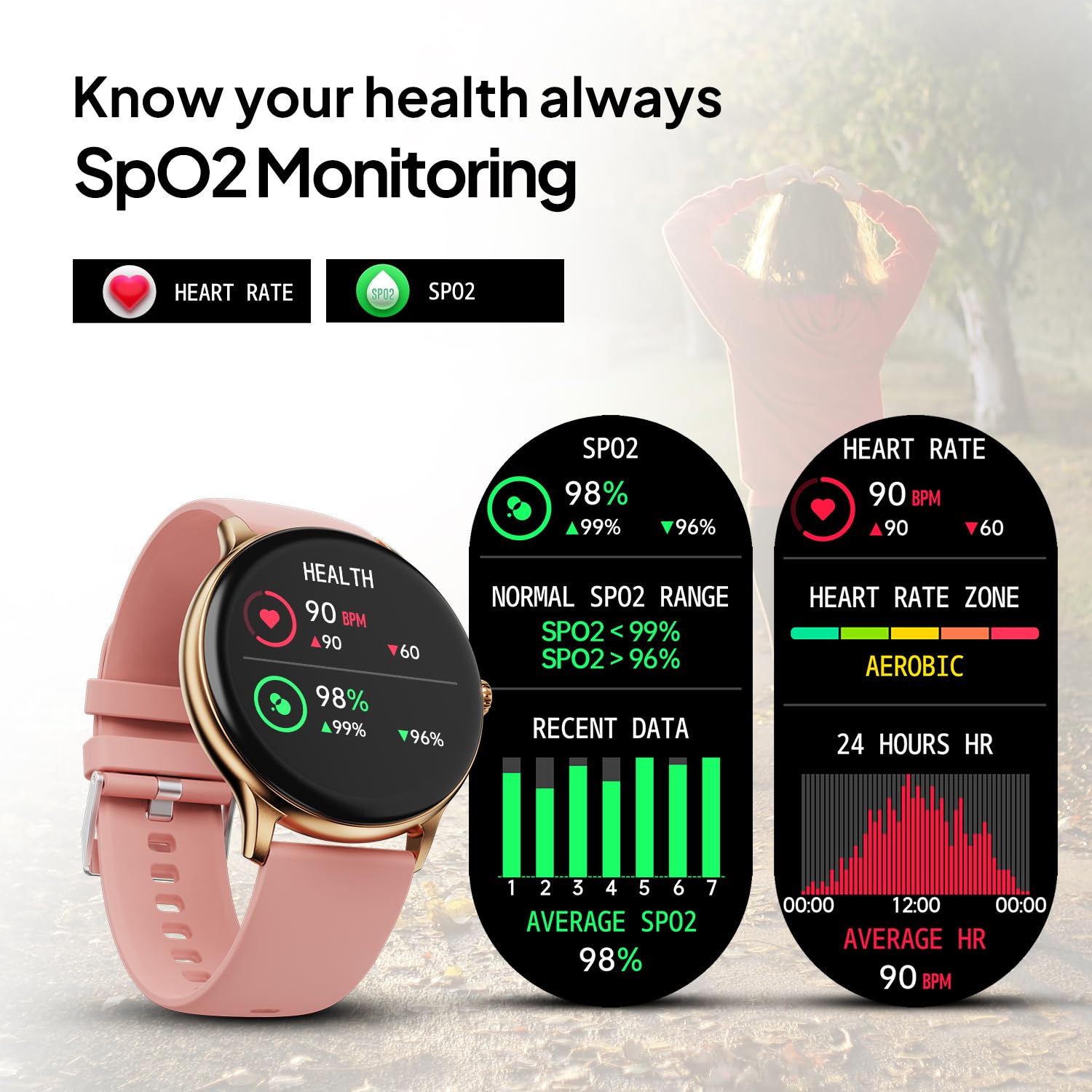Fire-Boltt Phoenix Pro Smart Watch 1.39 inch Bluetooth Calling, AI Voice Assistant, Metal Body with 120+ Sports Modes, SpO2, Heart Rate Monitoring (Pink)