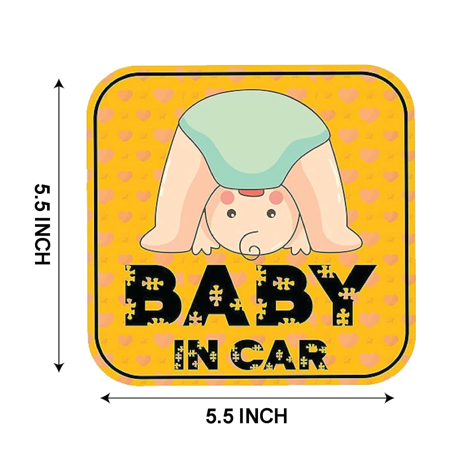 Board Kids Safety Warning Window Sign Sticker for Car PVC Vinyl CV19 (Pack of 2)