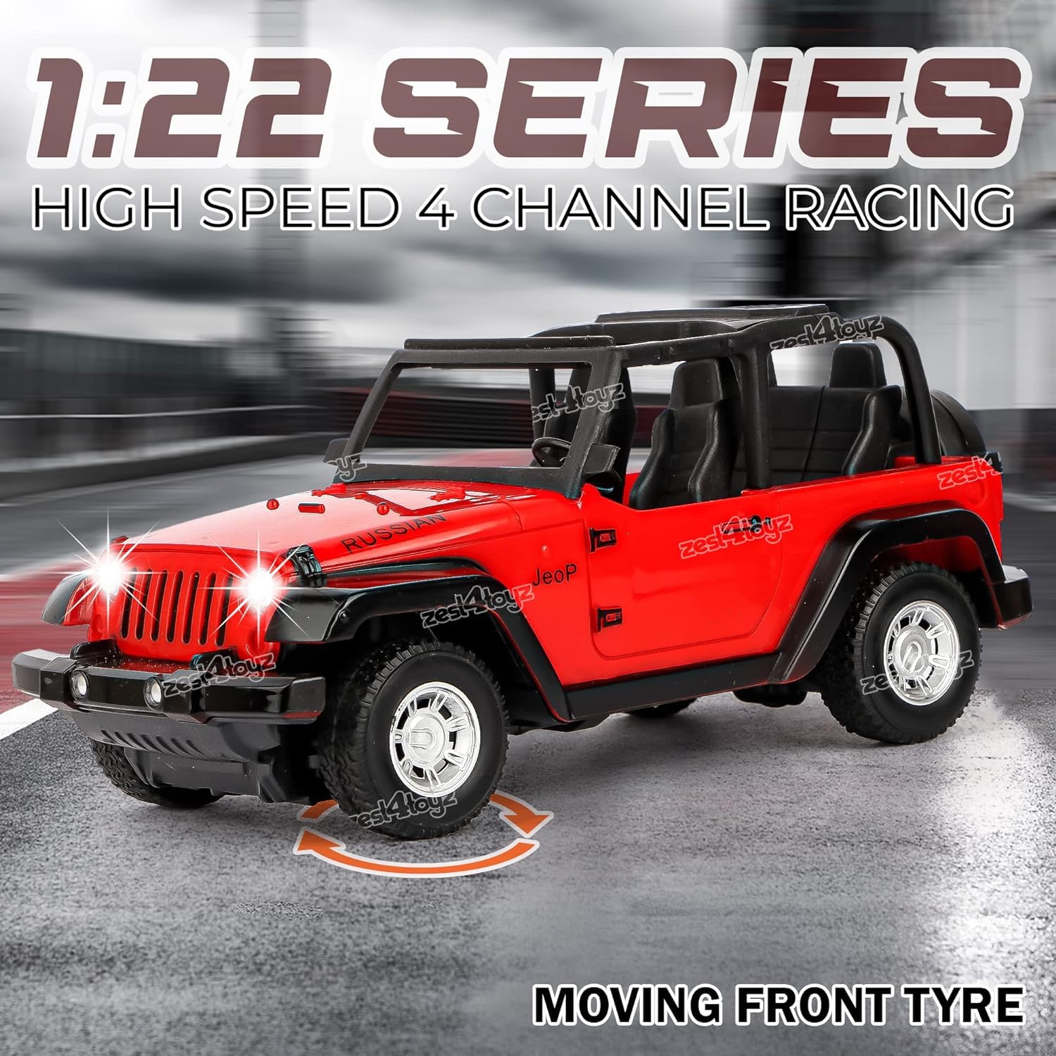 Toyz RC Car Remote Control Toys for Boys USB Rechargable Off Road Vehicle Toy Cars for Kids Best Birthday Gift (Red)