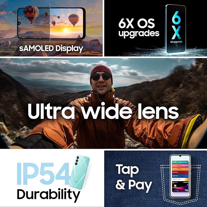 Samsung Galaxy A16 5G (Blue Black, 6GB RAM, 128GB Storage) | AI | Circle to Search | Super AMOLED | 6.5 Inch Display | 50MP Triple Camera | IP54 Rated | 6 Times OS Upgrades