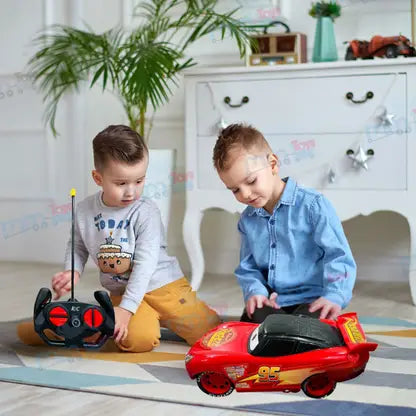 RC McQueen Remote Control Car For Kids 3–10 Years – 3D Lights, Rechargeable Battery  (Multicolor)