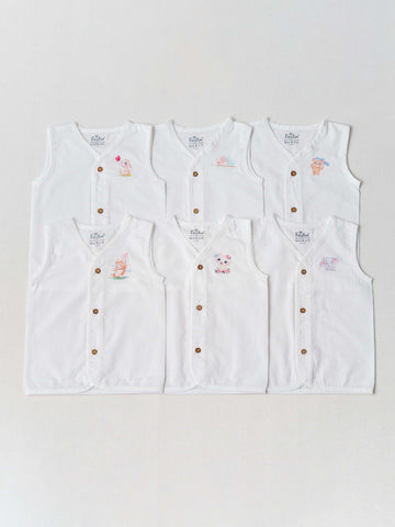 FIRSTIN Organic Cotton Jabla Sleeveless (6 pcs pack)
