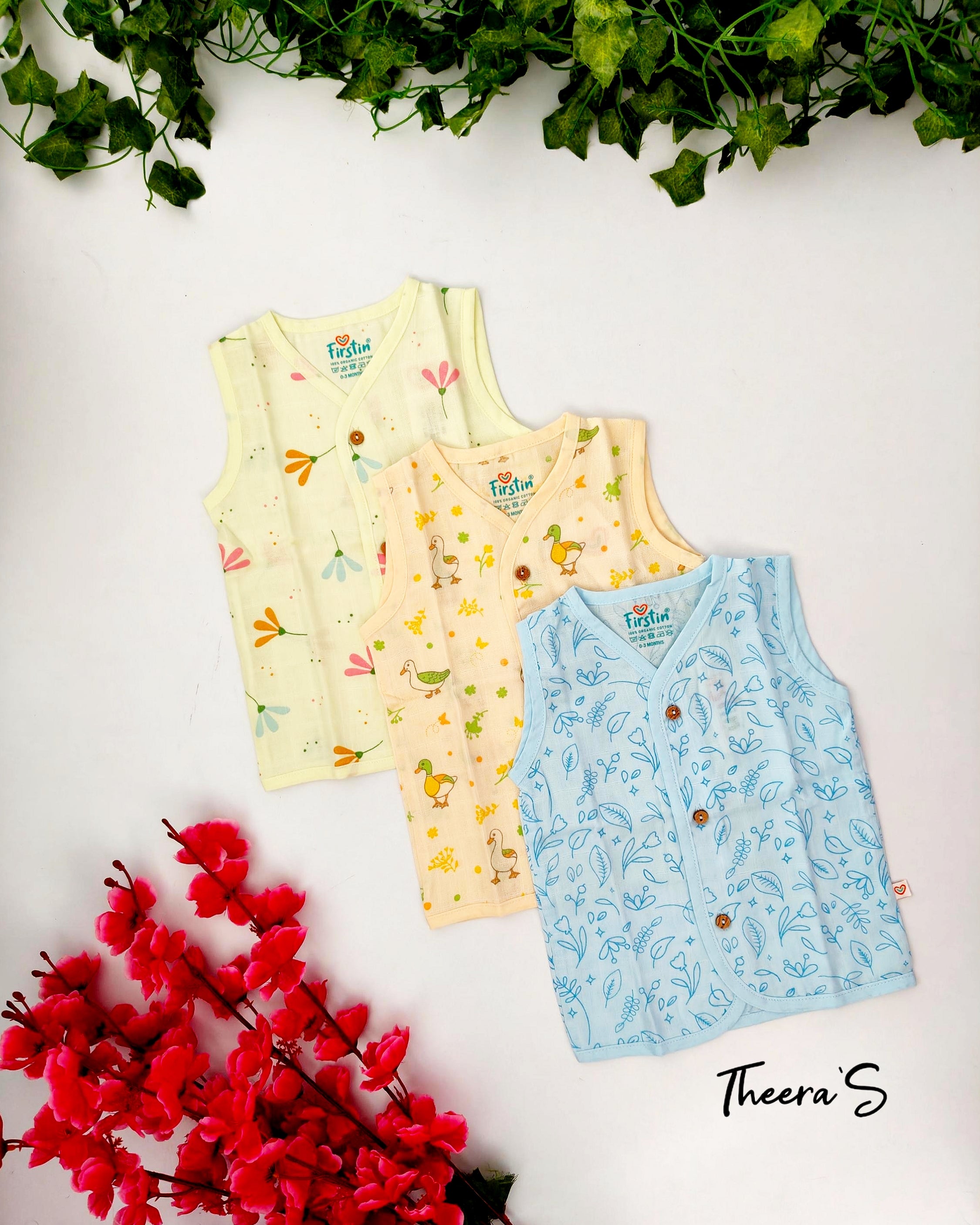 FIRSTIN JABLA SLEEVELESS - Button Type