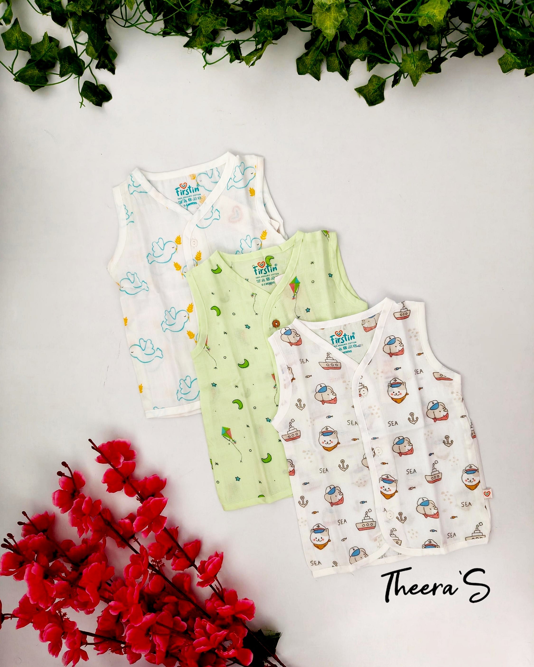 FIRSTIN JABLA SLEEVELESS - Button Type