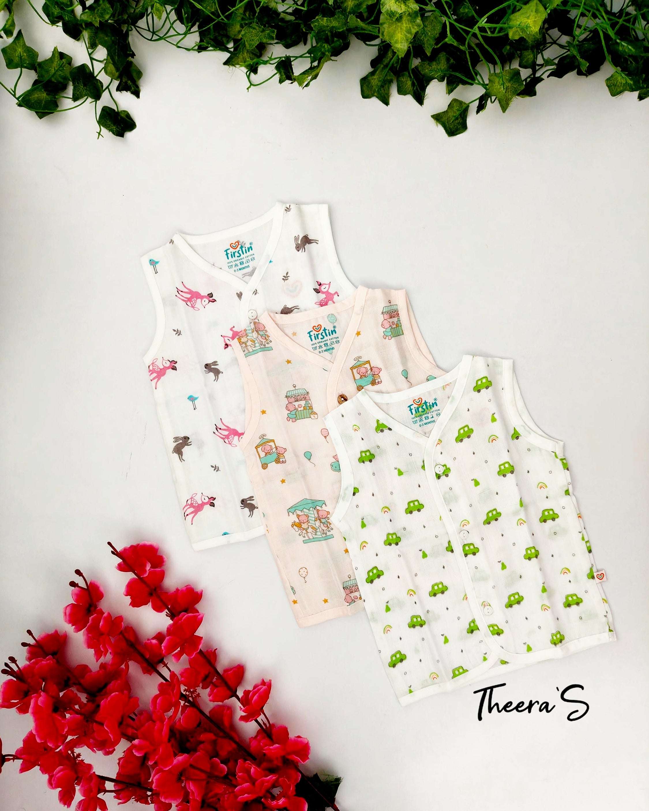 FIRSTIN JABLA SLEEVELESS - Button Type