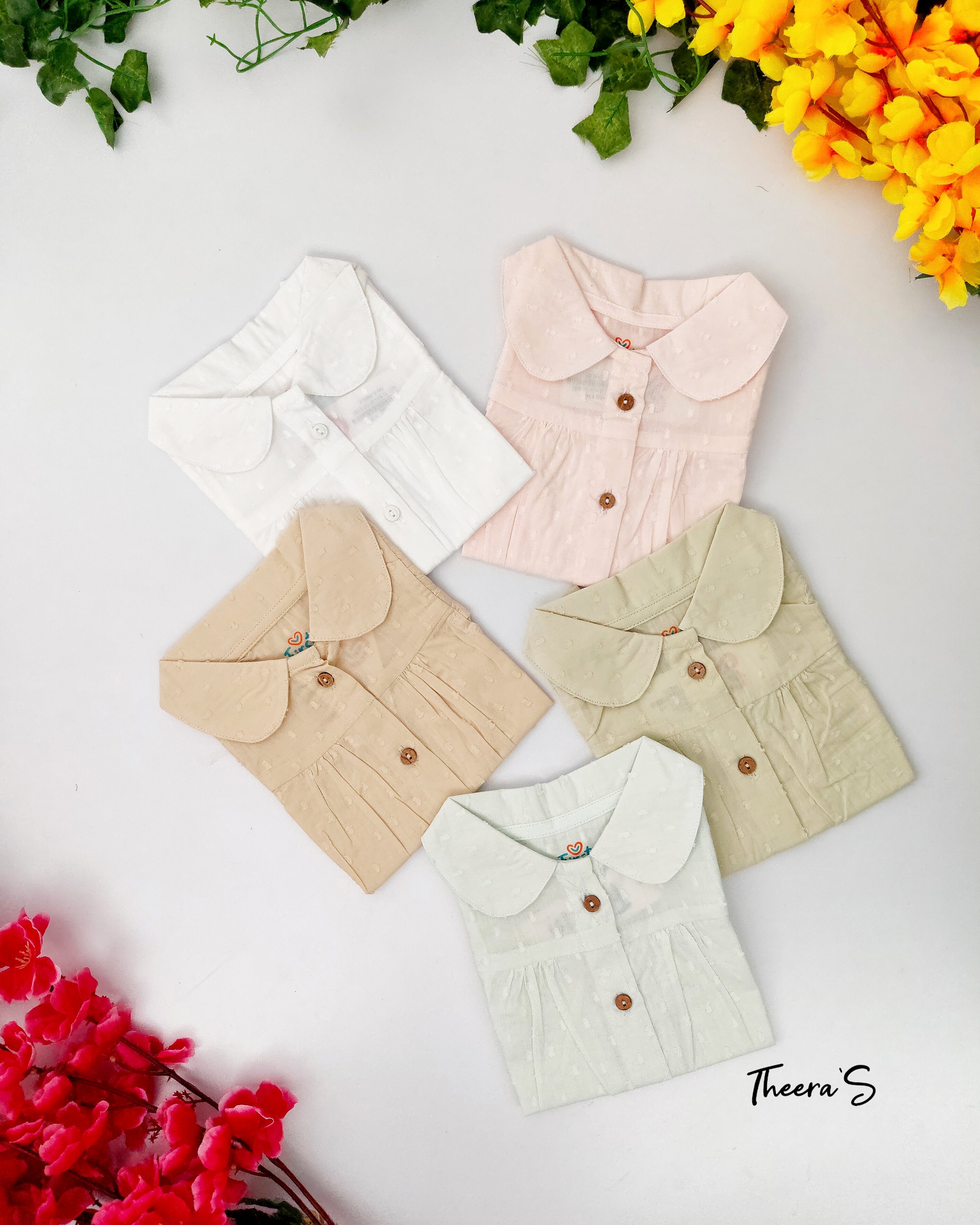 FIRSTIN COLLAR NECK FROCK (3-24 Months)
