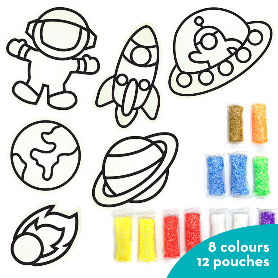 Clay Stickers - Space Adventure