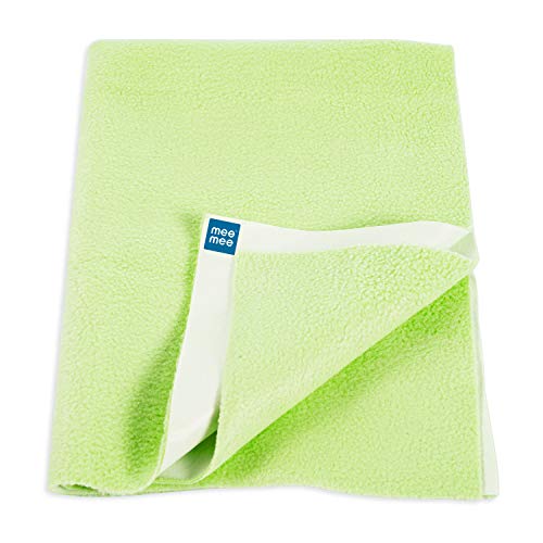 MEE MEE Instadry Cotton Bed Protector Mattress Extra Absorbent, Breathable, Soft and Gentle, Reusable Waterproof Quick Dry Baby Cot Sheet for Infant, 0 to 36 Month,Small- 50x70cm , MEDIUM - 70*100 cm