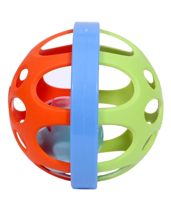 Biggie Ball Baby Rattle Toy – Multi-Coloured Sensory Toy for Infants – Safe & Lightweight, Ideal for Babies 3+ Months