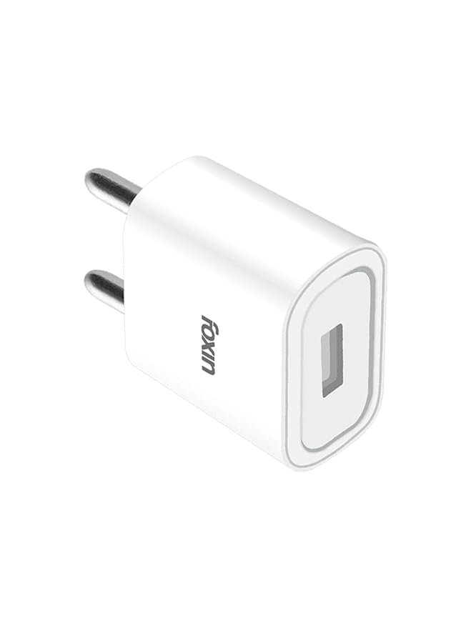 Foxin Mobile Charger Adaptor 2.1Amp - 10W Output - BIS Certified, Made in India with Free Micro USB Cable (FPA-121
