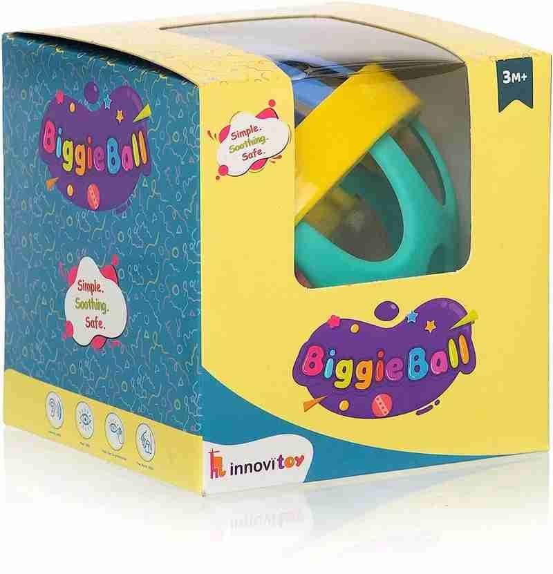 Biggie Ball Baby Rattle Toy – Multi-Coloured Sensory Toy for Infants – Safe & Lightweight, Ideal for Babies 3+ Months