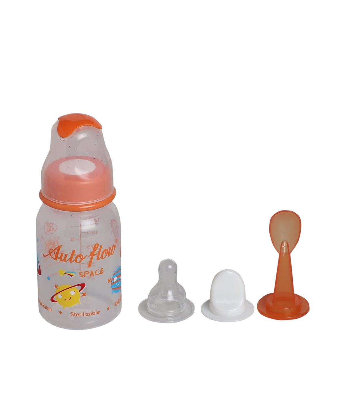 AUTOFLOW Space Feeding Bottle (with Spoon) | 125ml  Multicolor