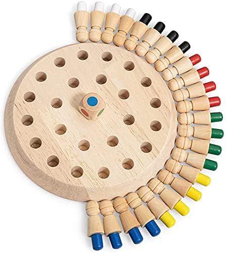 DP Tools Wooden Memory Match Stick, Memory Chess Game Kids, Logic Wooden Block Board Game I Brain Memory Game Boys Girls Age 3 and Up I Funny Colour Chess Game Early Education Toy I Matching Games