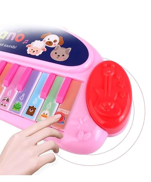 Multi-Functional 24-Key Animal Sound Piano: Portable Musical Toy with Funny Animal Sounds and Modes (Color May Vary)