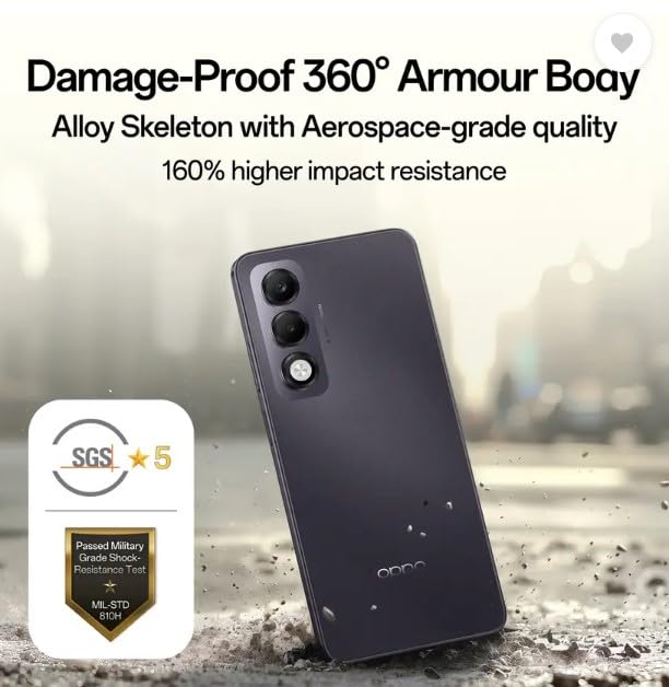 OPPO K13x 5G 6000mAh and 45W SUPERVOOC Charger & AI (Midnight Violet, 128 GB) (4 GB RAM)