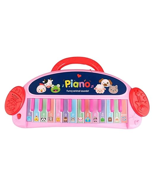 Multi-Functional 24-Key Animal Sound Piano: Portable Musical Toy with Funny Animal Sounds and Modes (Color May Vary)