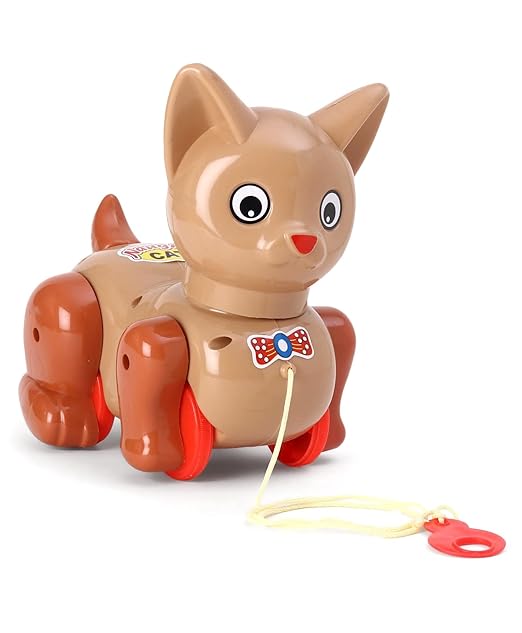 Naughty Cat Pull Along Toy
