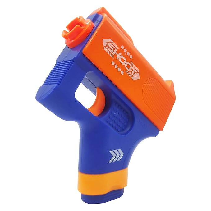 Toy Cloud Mini Soft Blaster Manual Soft Bullet Shooting Toy with 3 Safe Foam Bullets for Kids, Safe and Long Range Shooting Gun - Multicolour