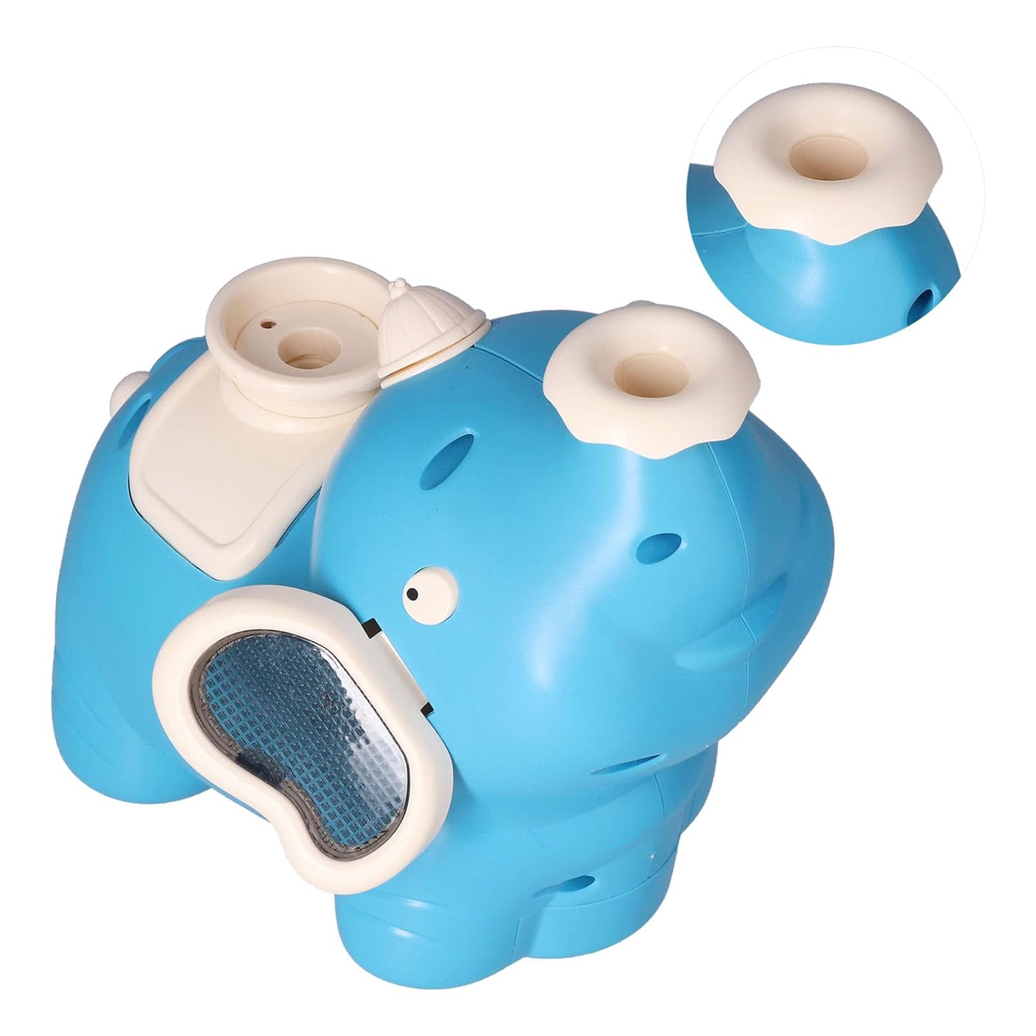 Elephant Blowing Ball Walking Toys, Soft Lights Elephant Sprayer Dynamic Music Entertainment Tool for Theme Parties(blue-green)