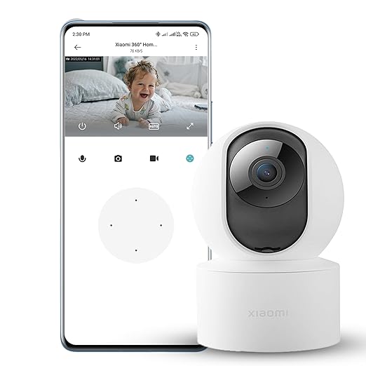 MI Xiaomi Wireless Home Security Camera 2i 2022 Edition | Full HD Picture | 360 View | 2MP | AI Powered Motion Detection | Enhanced Night Vision| Talk Back Feature (2 Way Calling), 1080p, White