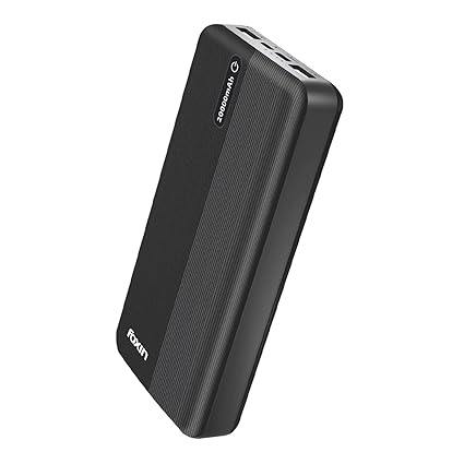 Foxin® FPB-247 Poly Power Bank with 20000mAh Lithium Polymer | 12W Fast Power Delivery Charging | Input- Type C & Micro USB