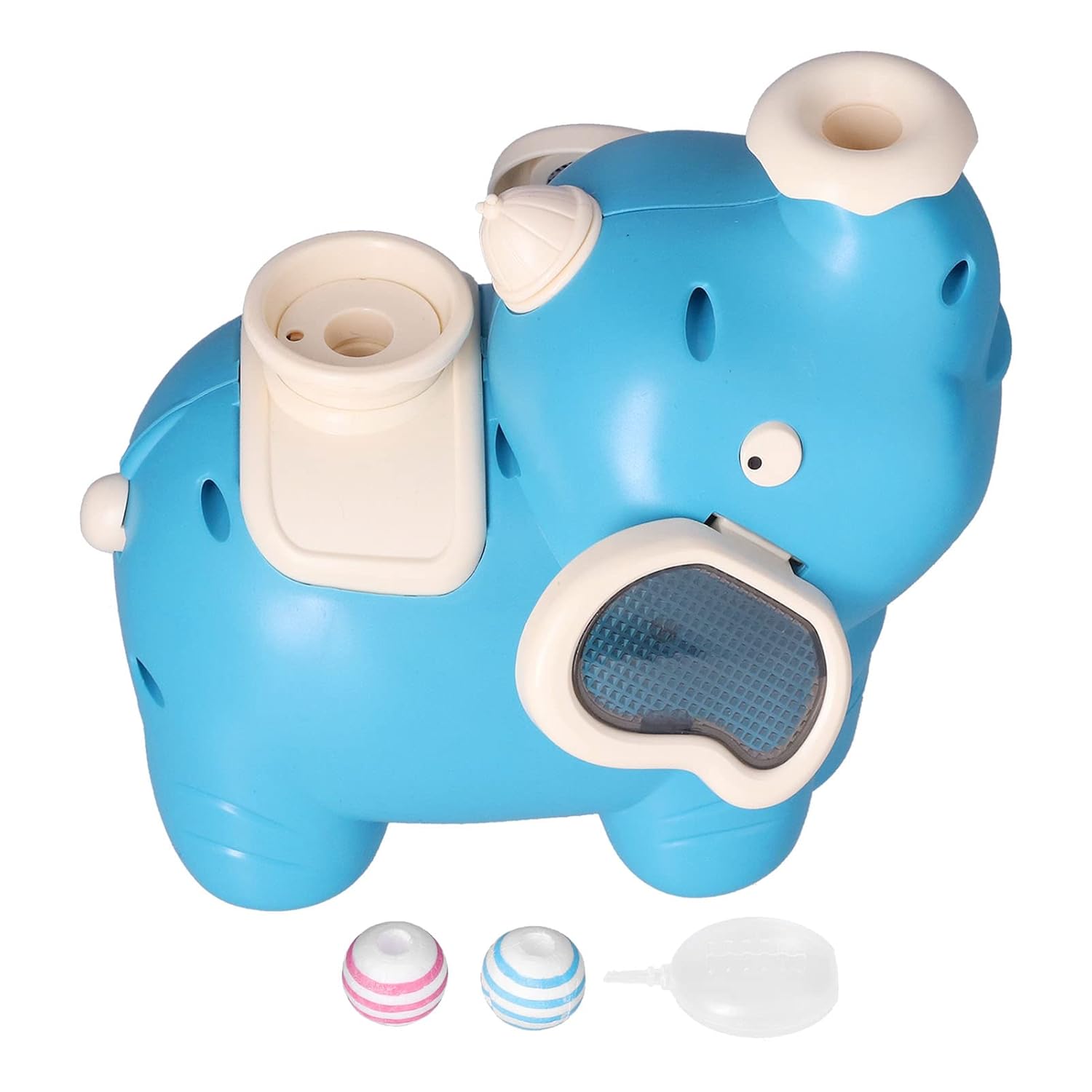 Elephant Blowing Ball Walking Toys, Soft Lights Elephant Sprayer Dynamic Music Entertainment Tool for Theme Parties(blue-green)