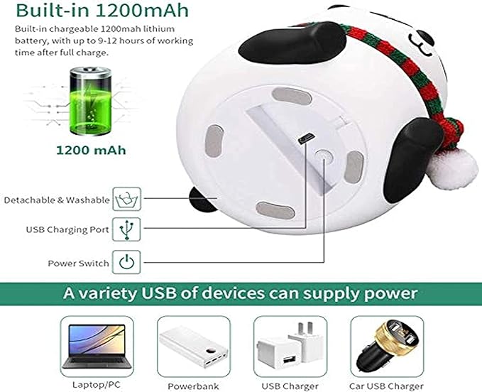 Touch Silicone Panda Light – Night Light for Kids, Girls & Boys