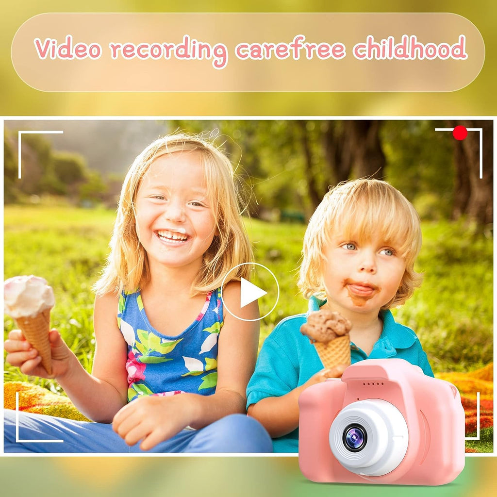 , Kids Selfie Camera Toy 13MP 1080P HD Digital Video Camera for Toddler, Christmas Birthday Gifts for 4+ to 15 Years Old Children (Multicolor) (Pink)