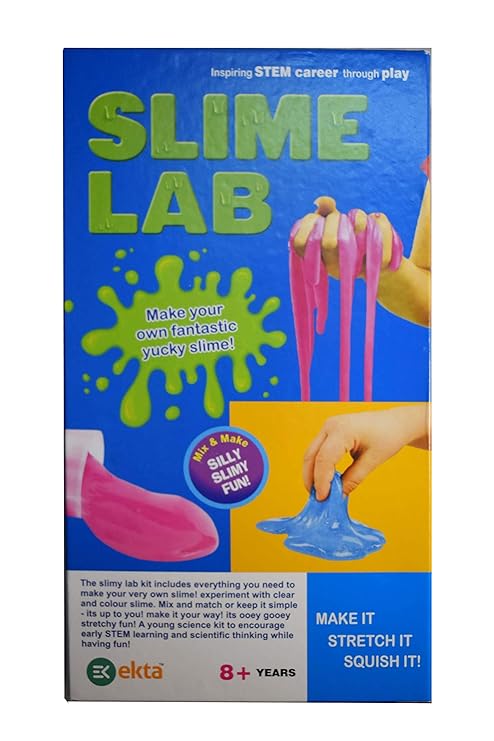 ekta slime lab for boys and girls with slime activator (diy, safe for kids) (made in india)- Multi color