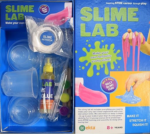 ekta slime lab for boys and girls with slime activator (diy, safe for kids) (made in india)- Multi color