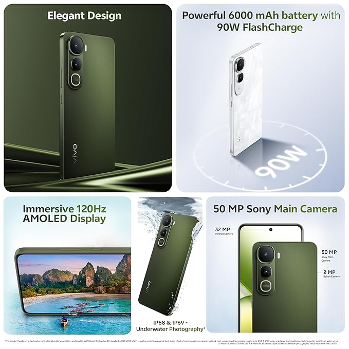 Vivo Y400 5G (Olive Green, 8GB RAM, 128GB Storage)