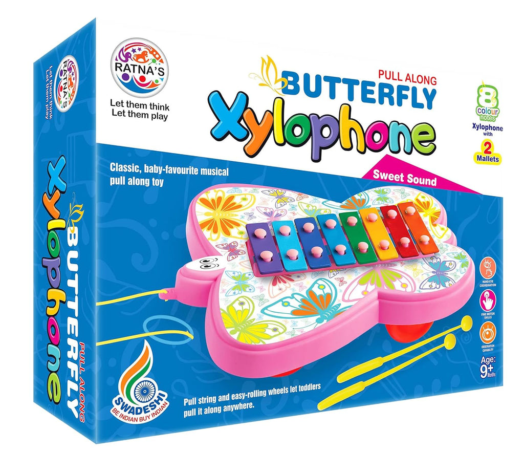 Ratna's Musical Butterfly Xylophone for Kids to Develop Their Musical Sense and Hand Eye Coordination