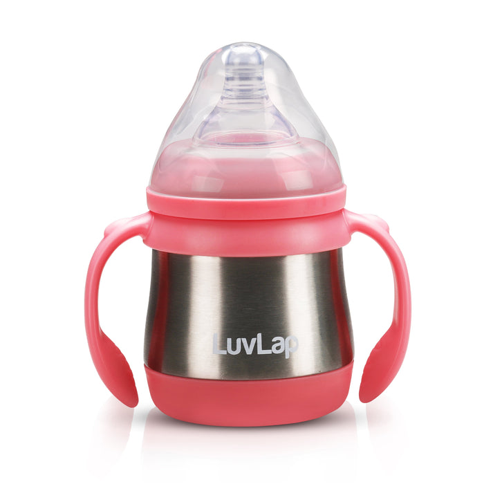 LuvLap Steel Feeding Bottle, Mulicolor, 240 Ml