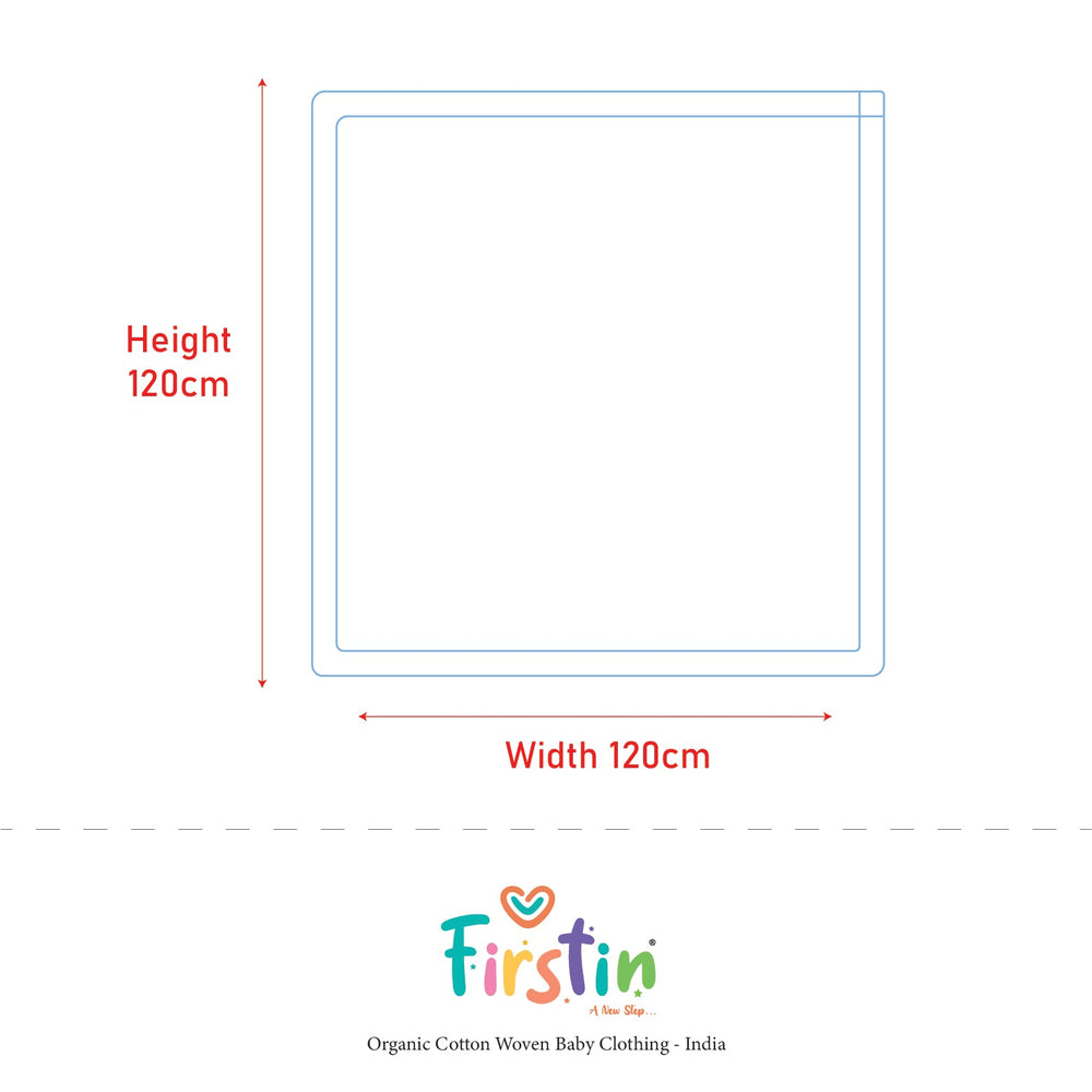 FIRSTIN Bamboo Swaddle 120X120CM -Multicolor
