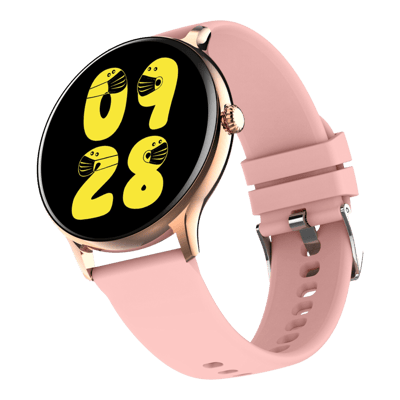 Fire-Boltt Nnja Talk 35.3mm (1.39) Round Bluetooth Calling Metal Body,120 Sports Modes Smartwatch  (Pink Strap, 1.39")