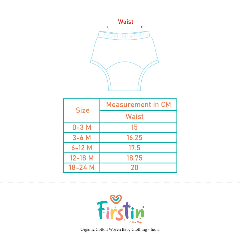 FIRSTIN Muslin Padded Underwear 6 Pcs Pack Combo