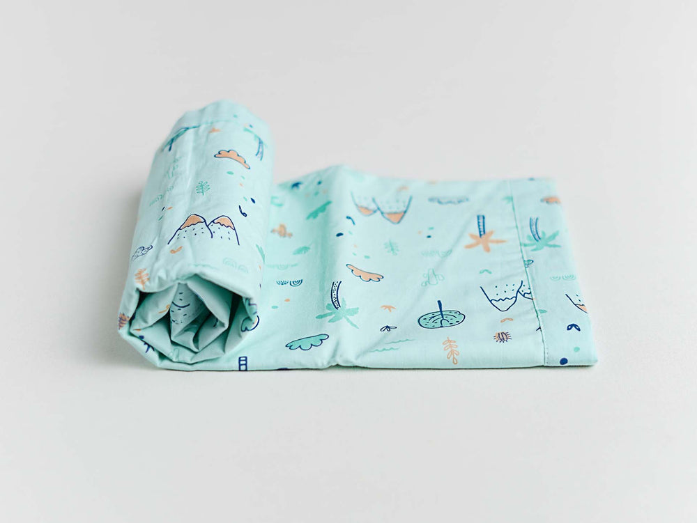 FIRSTIN Poplin Dohar (Mattress Protector/Receiving Sheet)