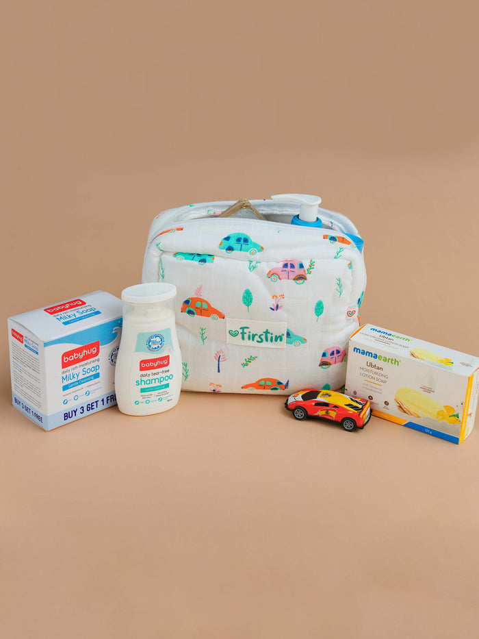 FIRSTIN Muslin Pouch - Zip Type