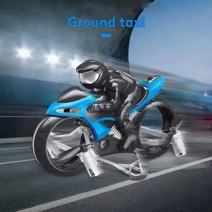 Flying Bike Motorcycle Rc Remote Control Drone 2 in 1 Flying and Racing Bike Toy 2.4G Remote Control Motorcycle Toy for Best Gift Children Kids Boys Girls  (Multicolor)
