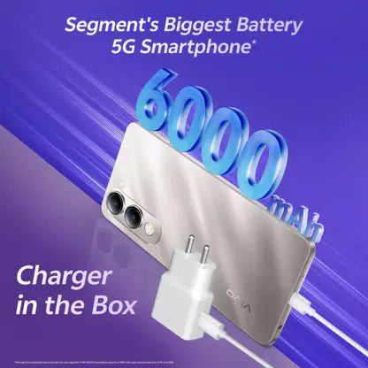 VIVO T4 Lite 5G 4GB RAM, 128GB Storage, Titanium Gold | 6.74'' HD+ 90Hz LCD | Dimensity 6300 | 50MP Dual AI Camera | Android 14 | 6000mAh Battery | IP64 | Side Fingerprint | 15W Charging | Dual SIM